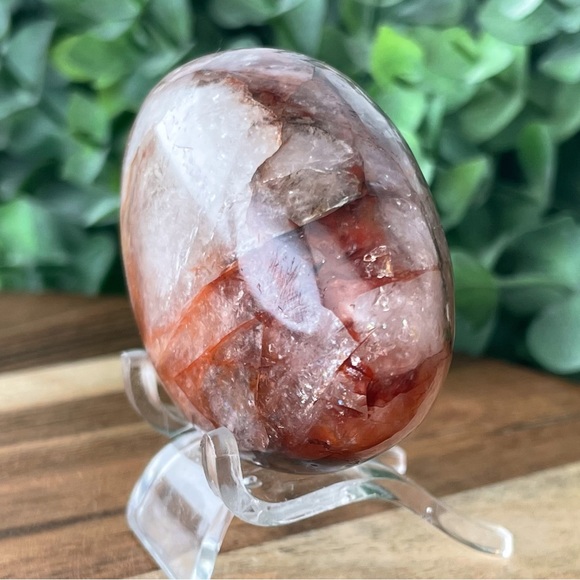 Fire Quartz- Hematoid Quartz- Palm Stone - Picture 4 of 17